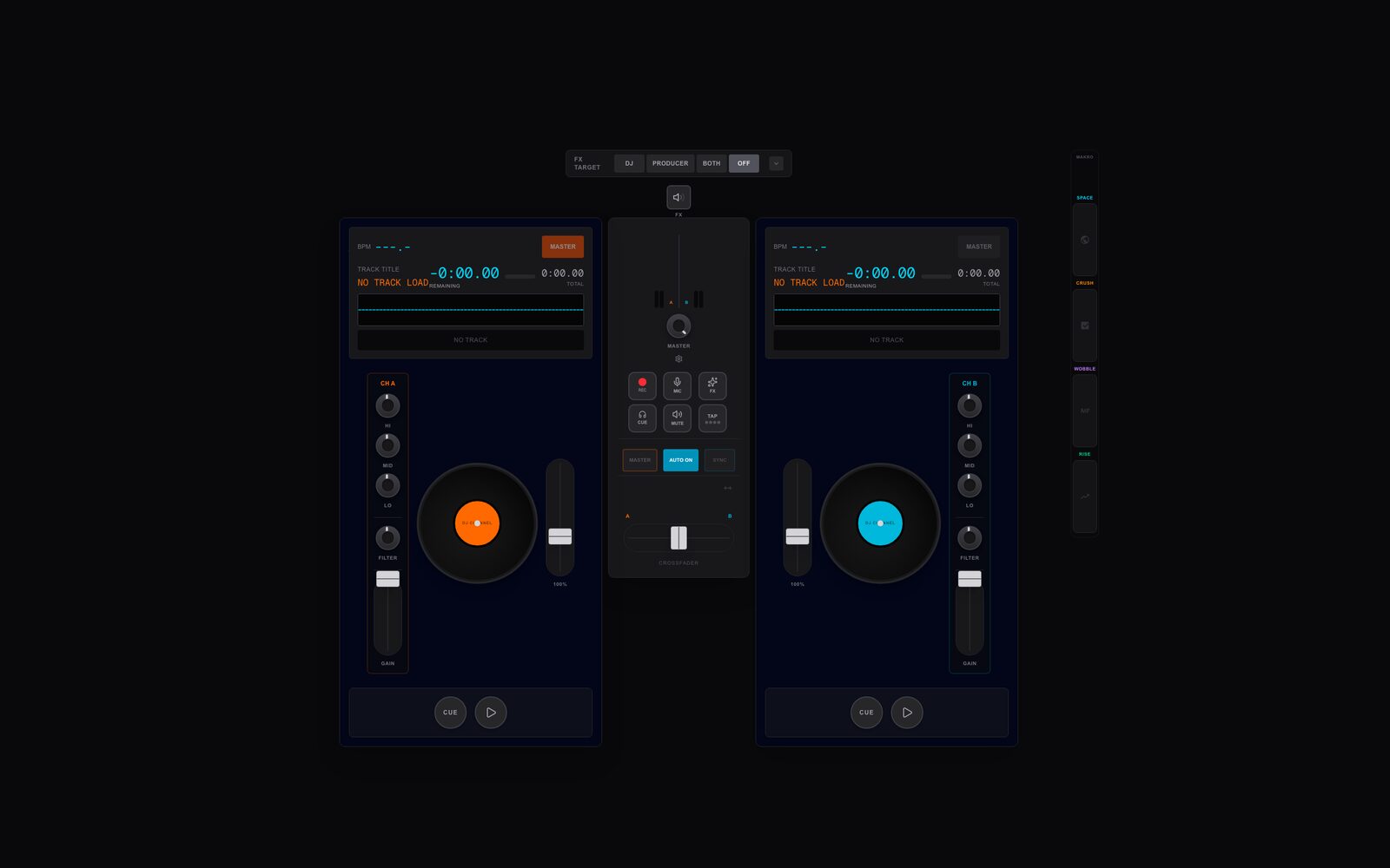 DJ Channel — Bildschirmansicht