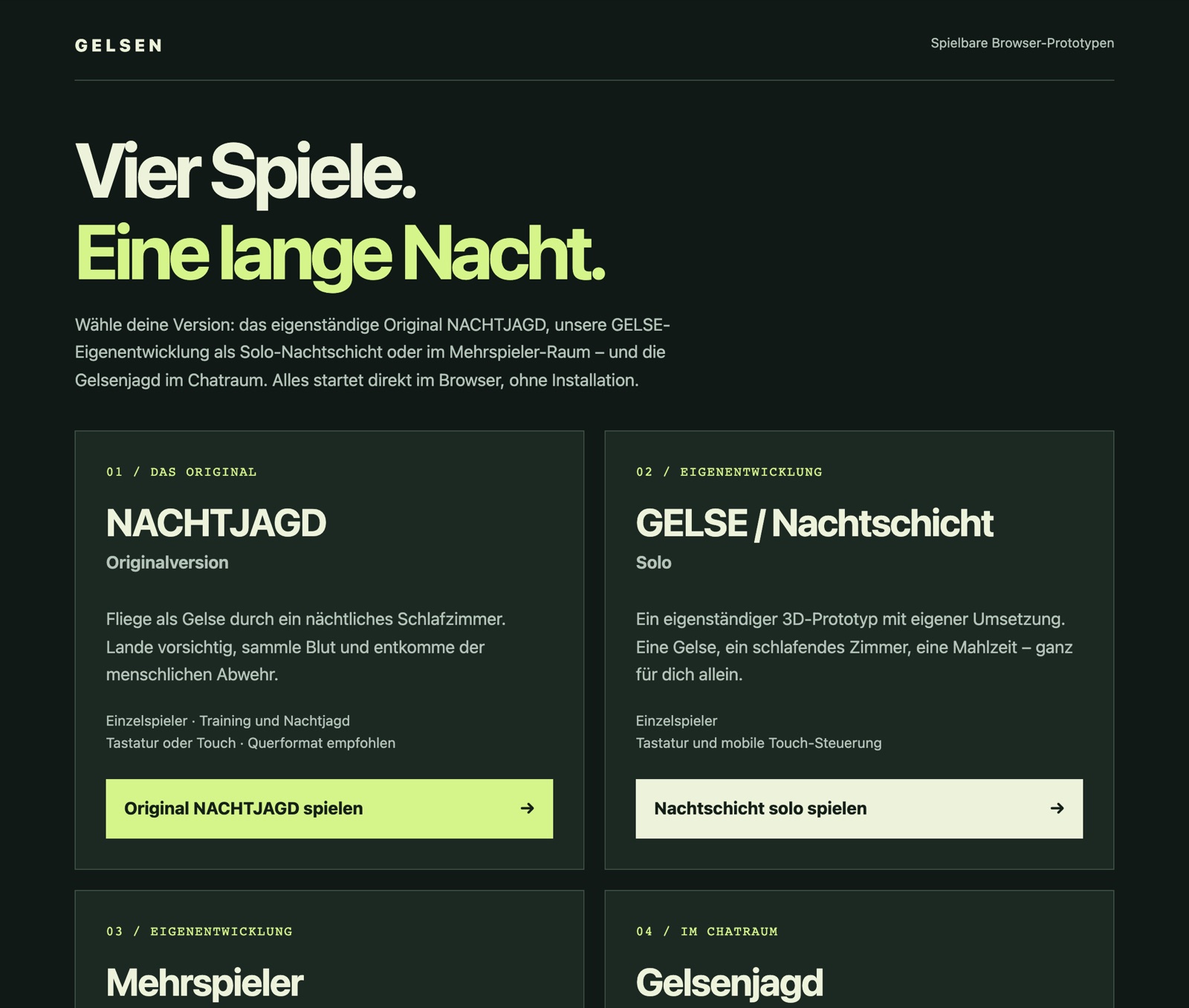 GELSEN — Bildschirmansicht